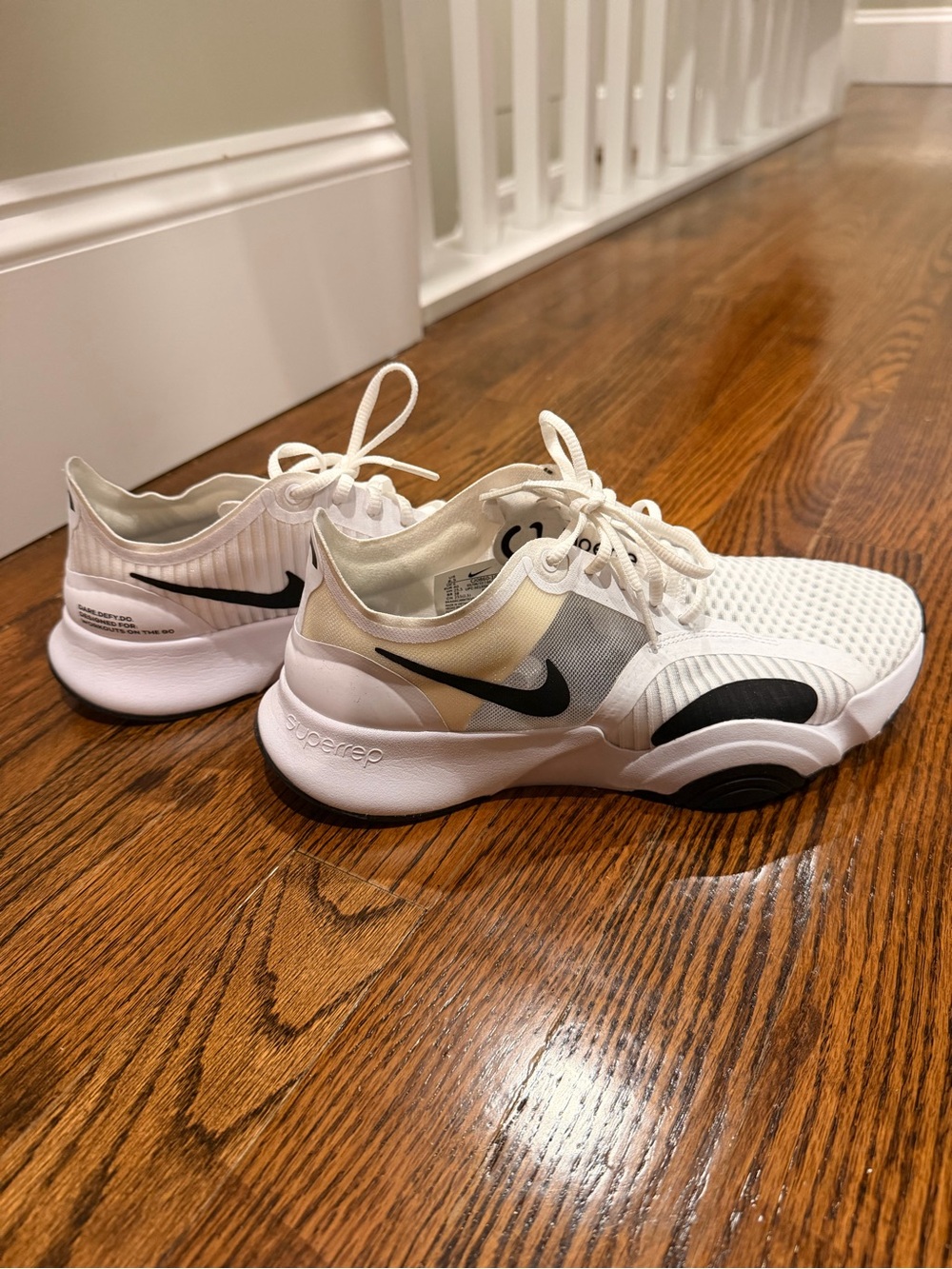 Nike Kids White and Black Lightweight Training Sneakers